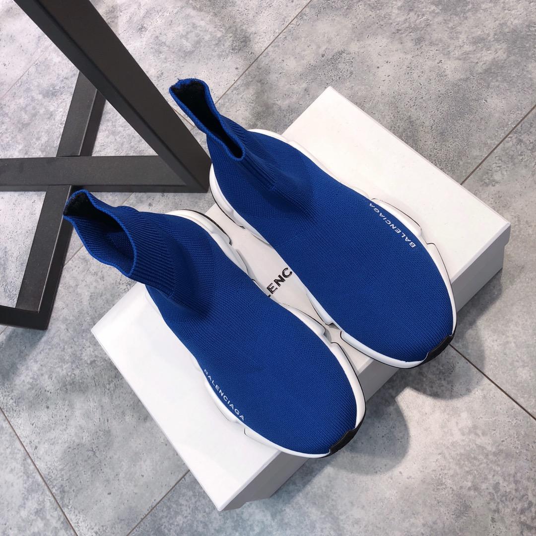 Balenciaga Speed Trainer Blue and white rubber soles WS980018