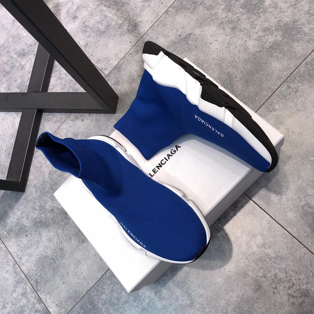 Balenciaga Speed Trainer Blue and white rubber soles WS980018