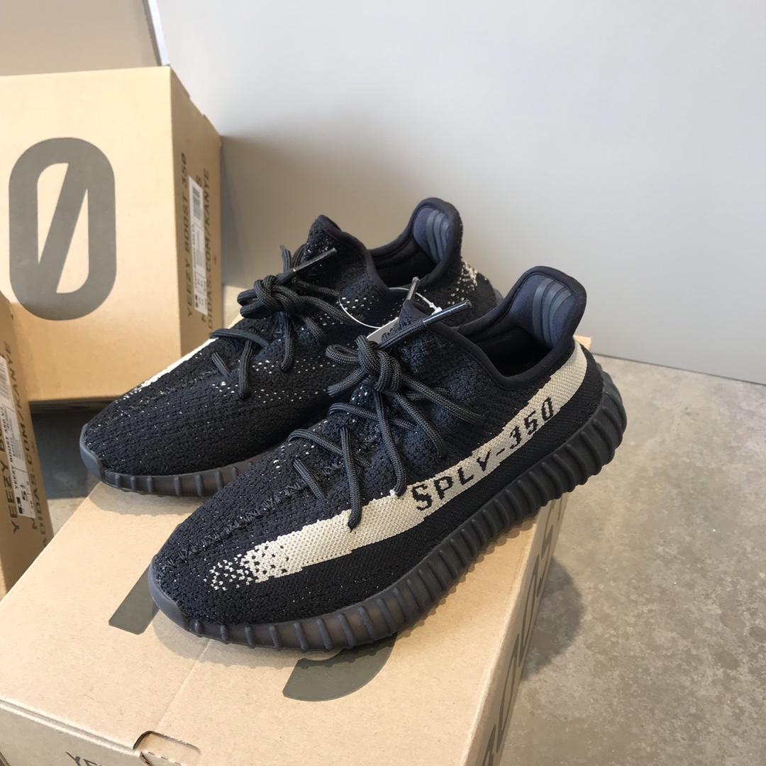 Adidas Yeezy Boost 350 V2  Core Black White Shoes MS09020