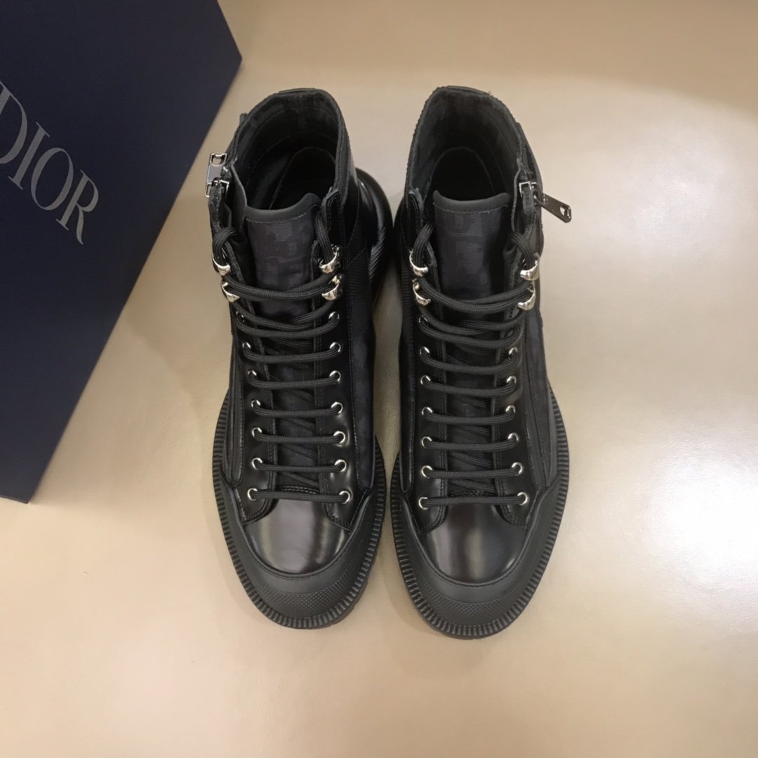 Dior Oblique Calfskin Black Boots MS021047