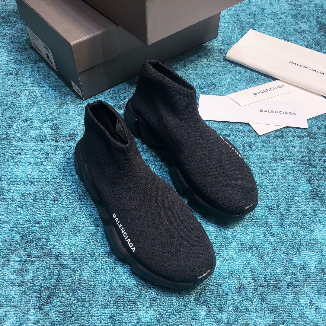 Balenciaga Speed Knitted socks High Quality Sneakers Black and black sole WS980026