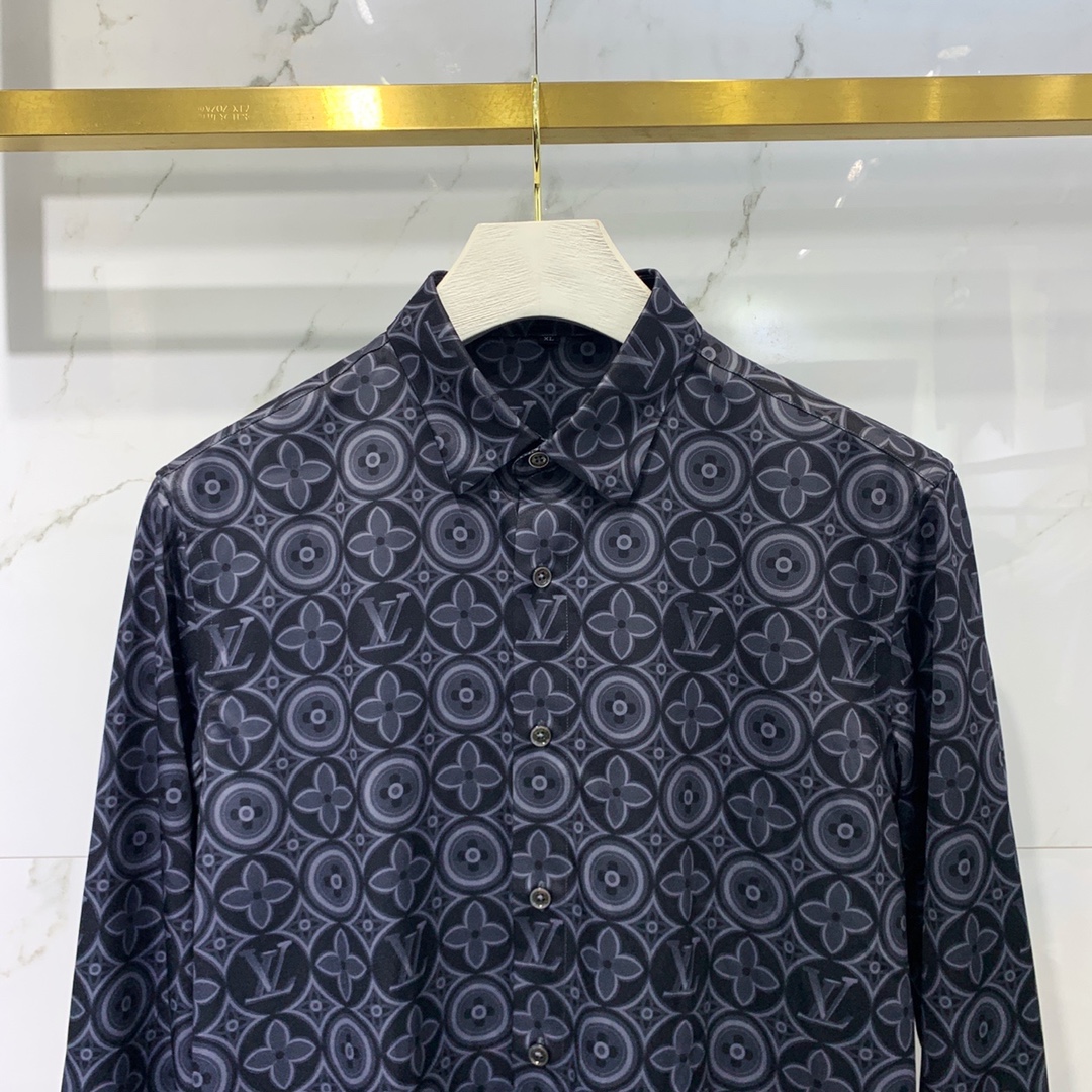 Louis Vuitton Shirt Monogram Buttoned in Black