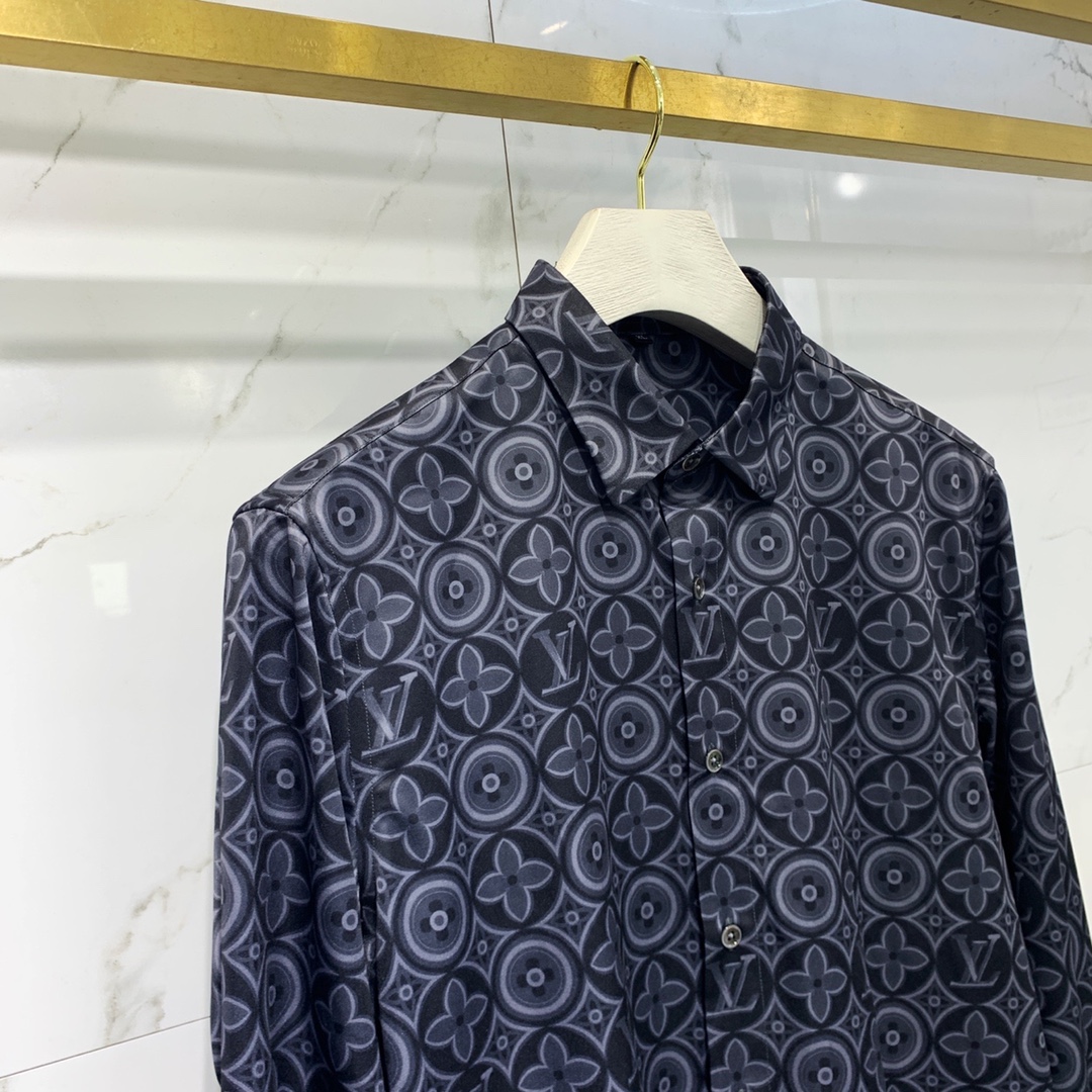 Louis Vuitton Shirt Monogram Buttoned in Black