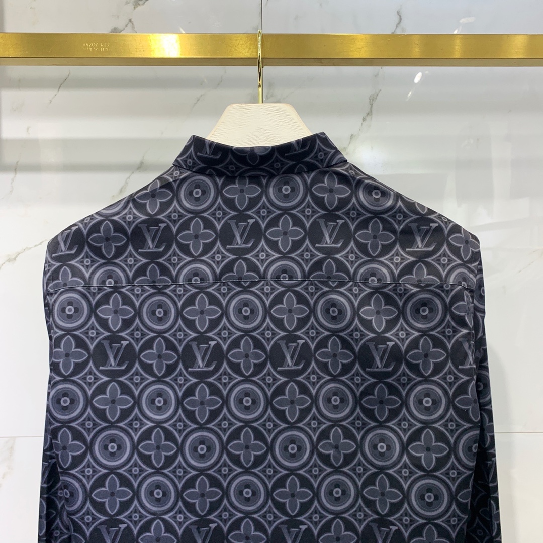 Louis Vuitton Shirt Monogram Buttoned in Black