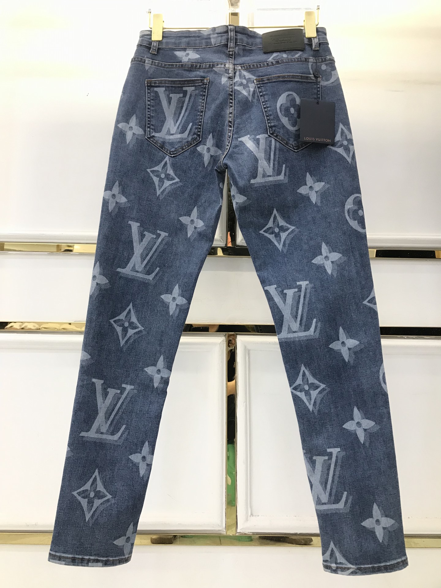 Louis Vuitton Pants Striped Monogram Denim Cargo