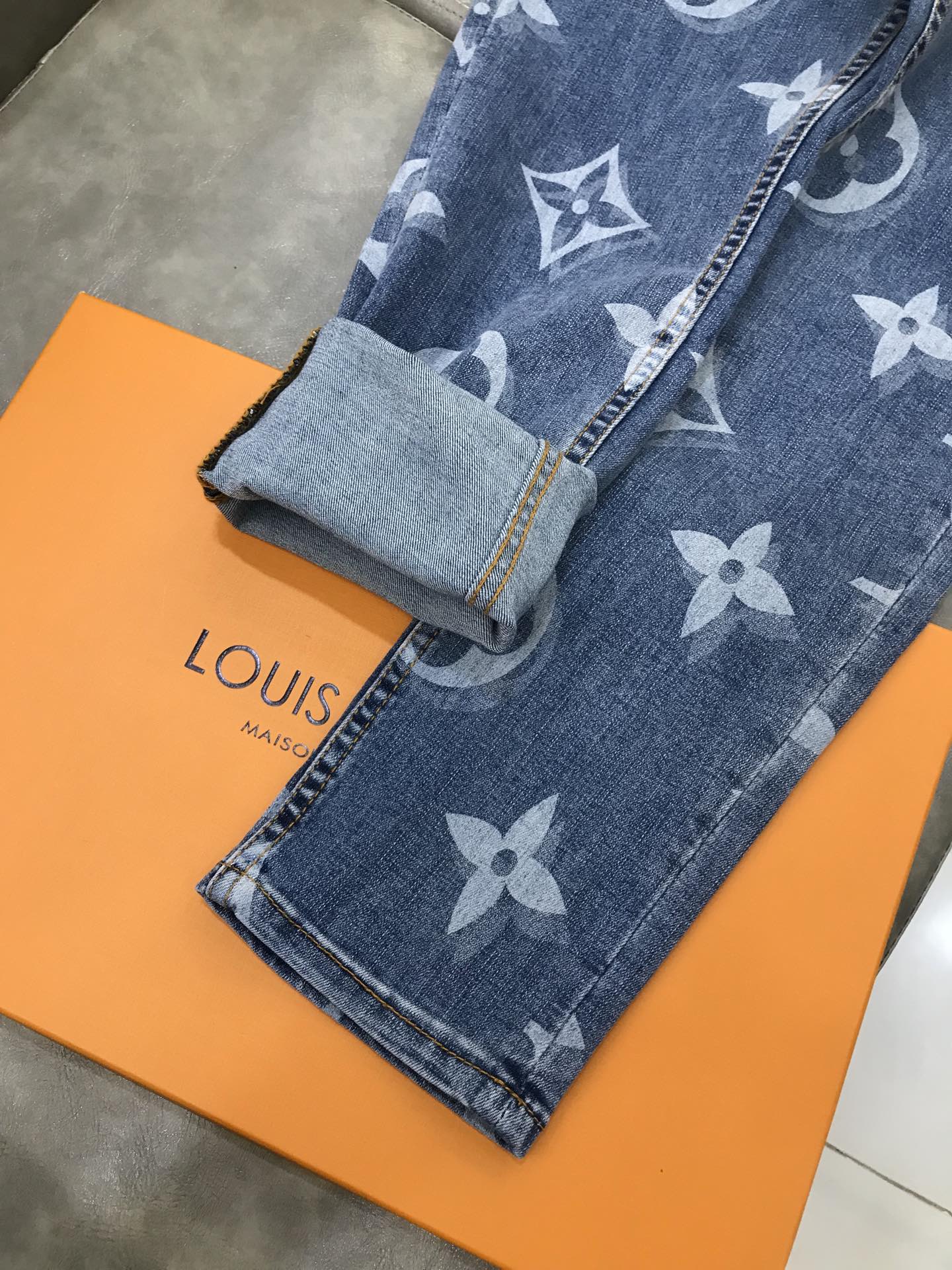 Louis Vuitton Pants Striped Monogram Denim Cargo