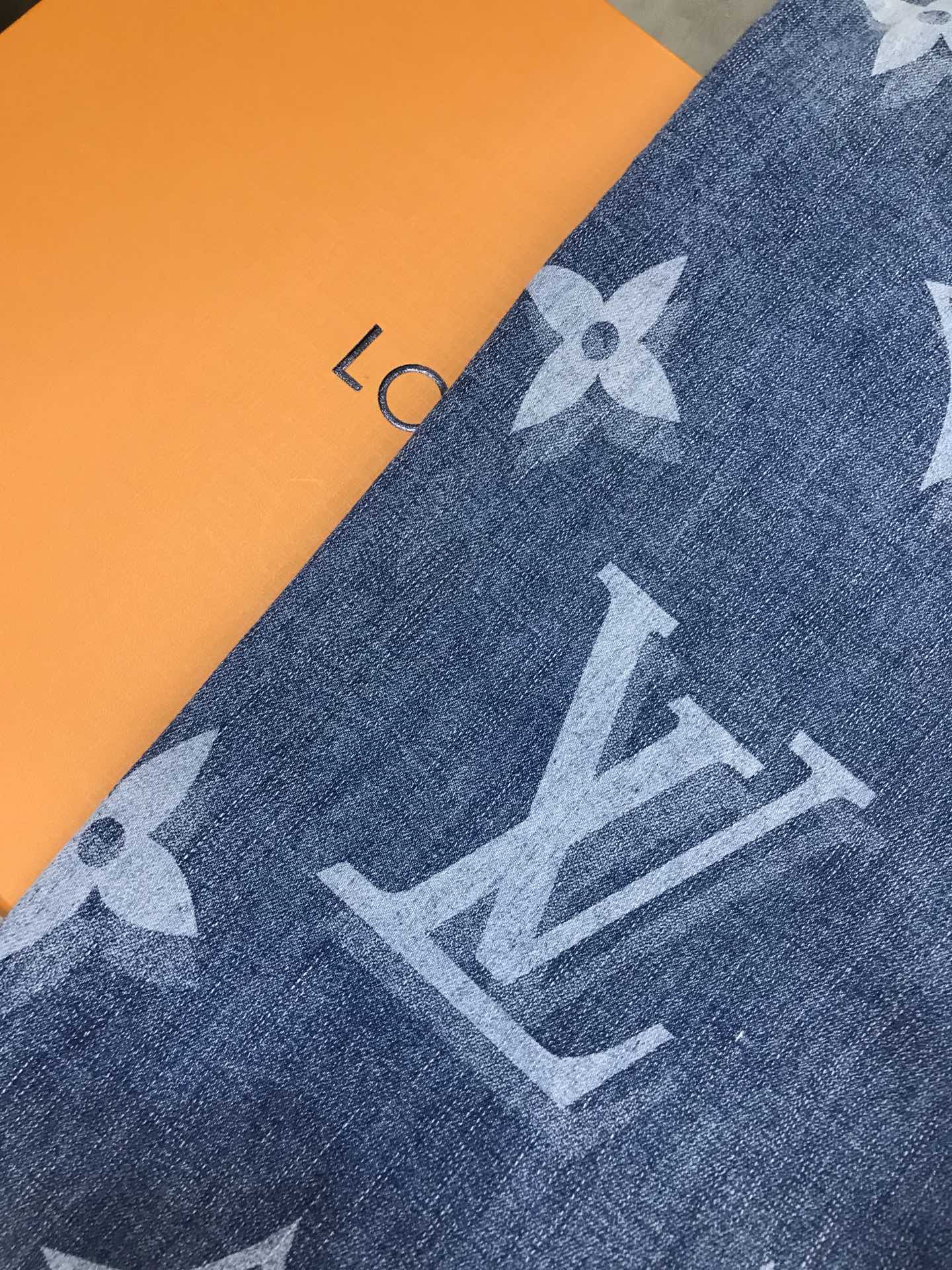 Louis Vuitton Pants Striped Monogram Denim Cargo