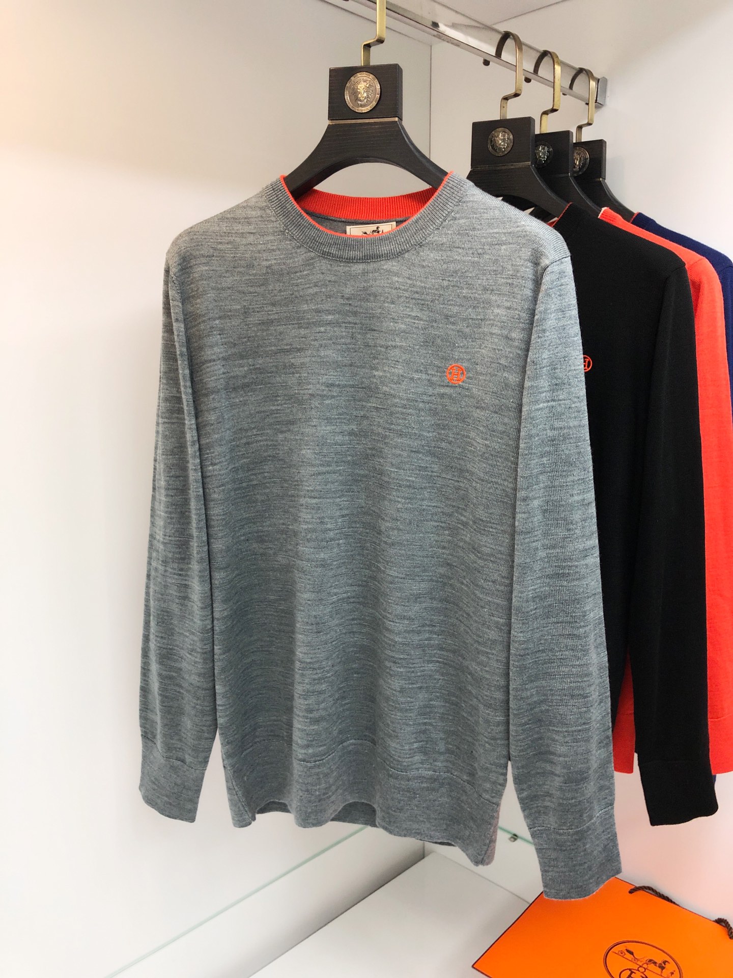 Hermes Sweatshirt Wool in Gray