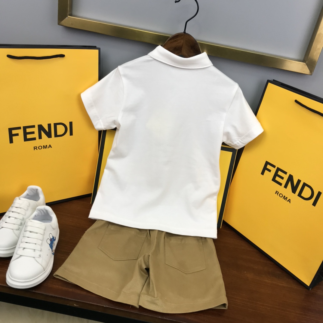 Fendi 2022 Polo Shirt and Shorts Set