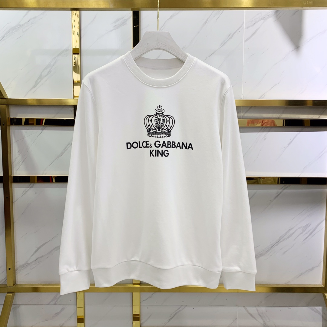 Dolce&Gabbana Hoodie Milano Logo in White