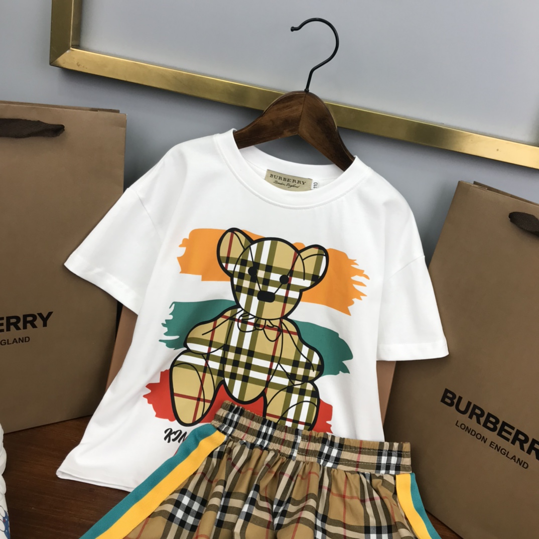 Burberry 2022 T-shirt and Skirt Set