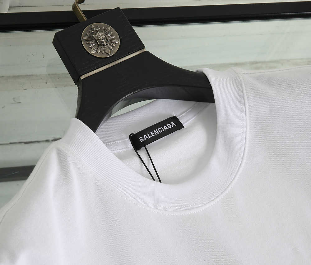 Balenciaga T-Shirt Two Color Ball in White