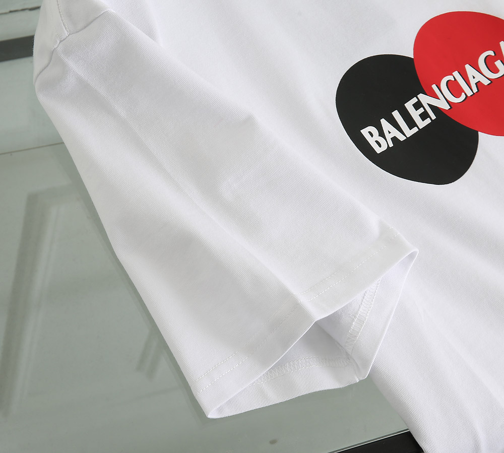 Balenciaga T-Shirt Two Color Ball in White