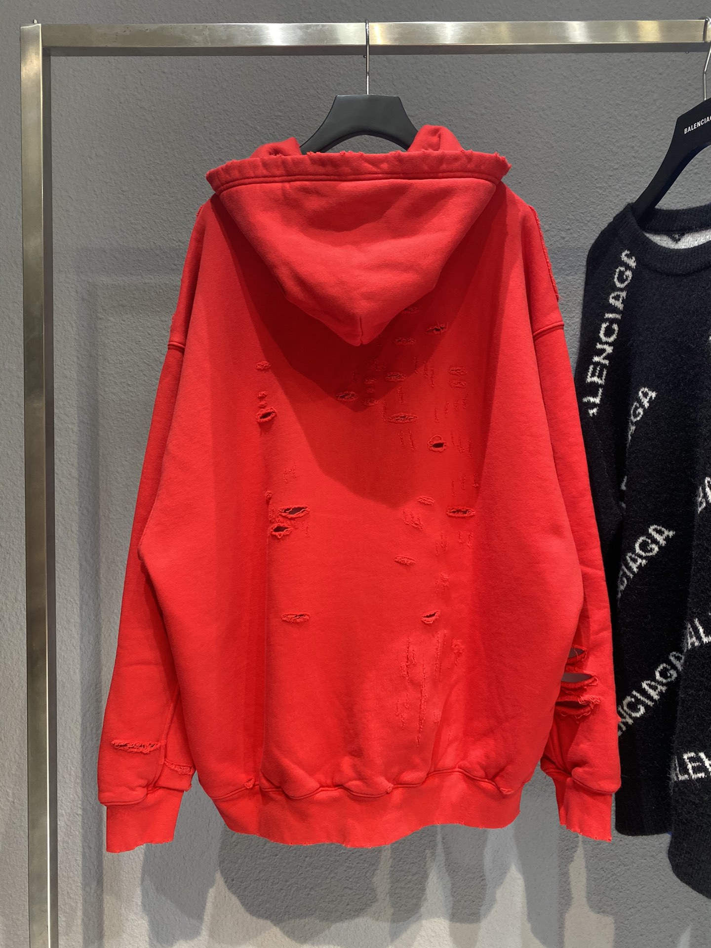 Balenciaga Hoodie Destroyed in Red