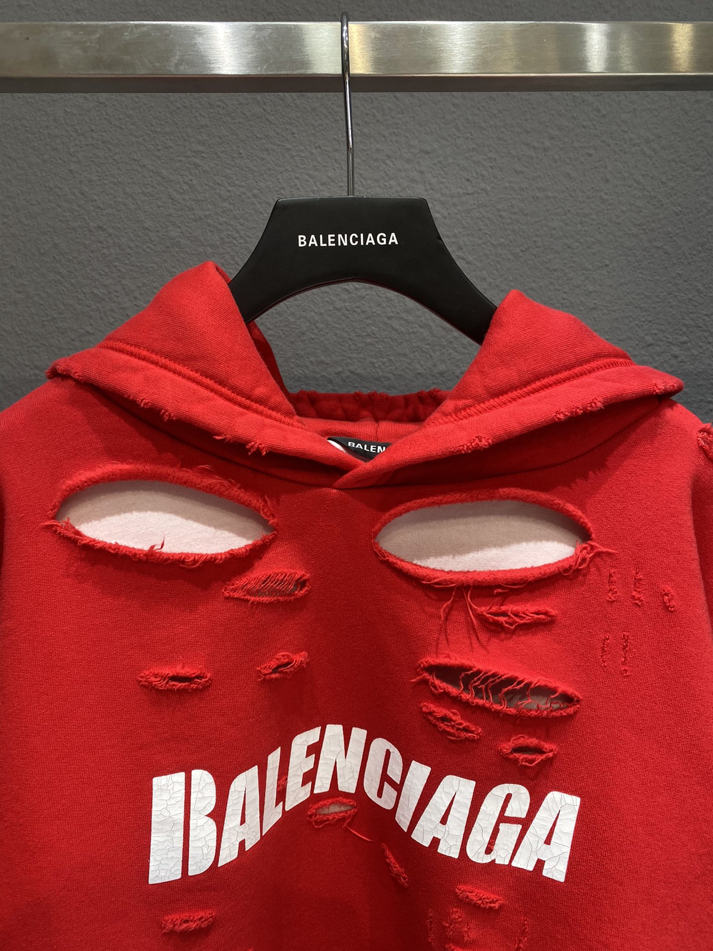 Balenciaga Hoodie Destroyed in Red