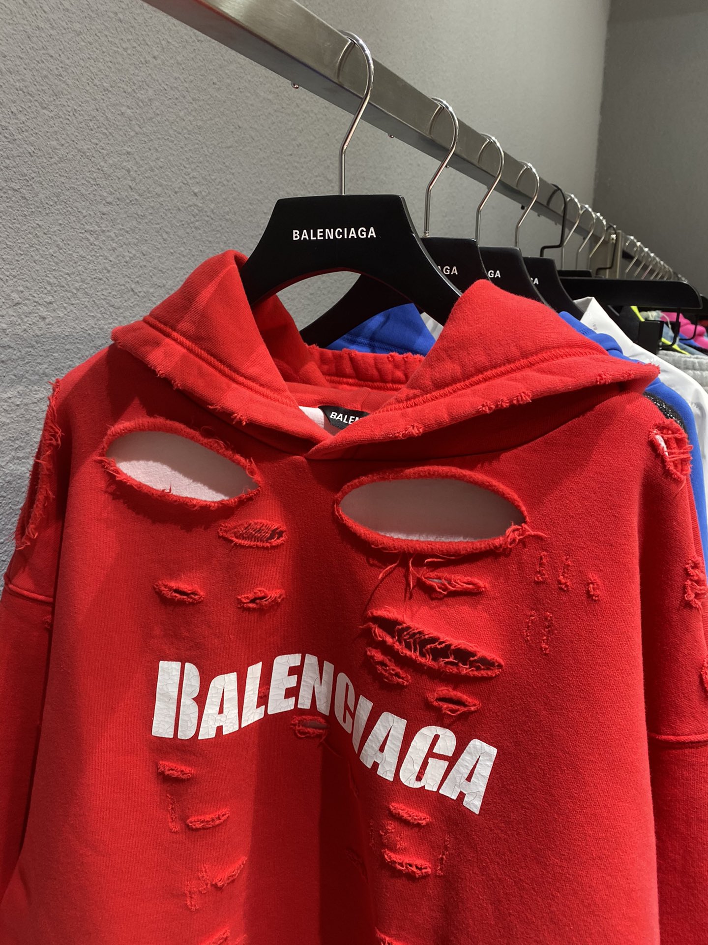 Balenciaga Hoodie Destroyed in Red