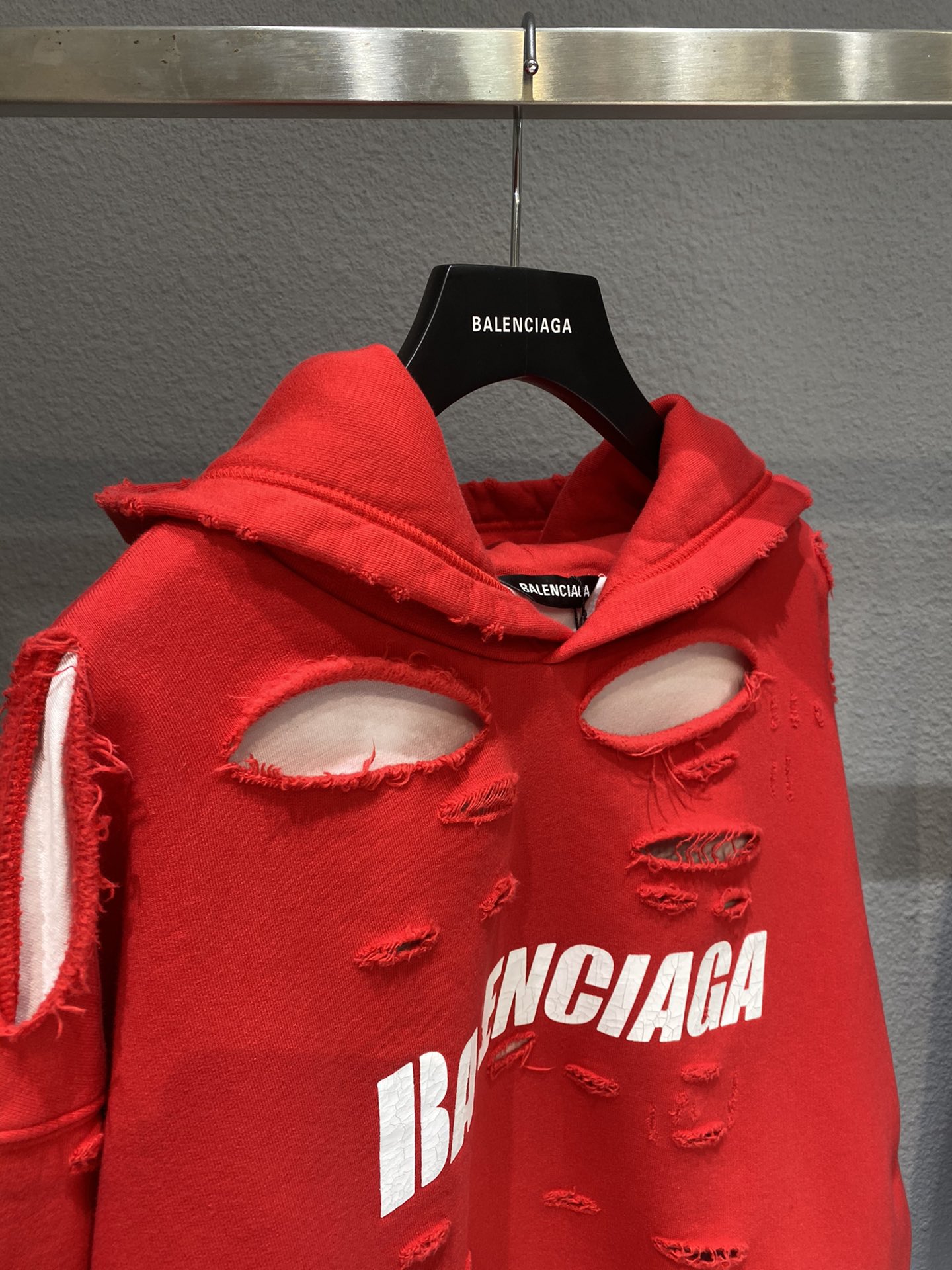 Balenciaga Hoodie Destroyed in Red