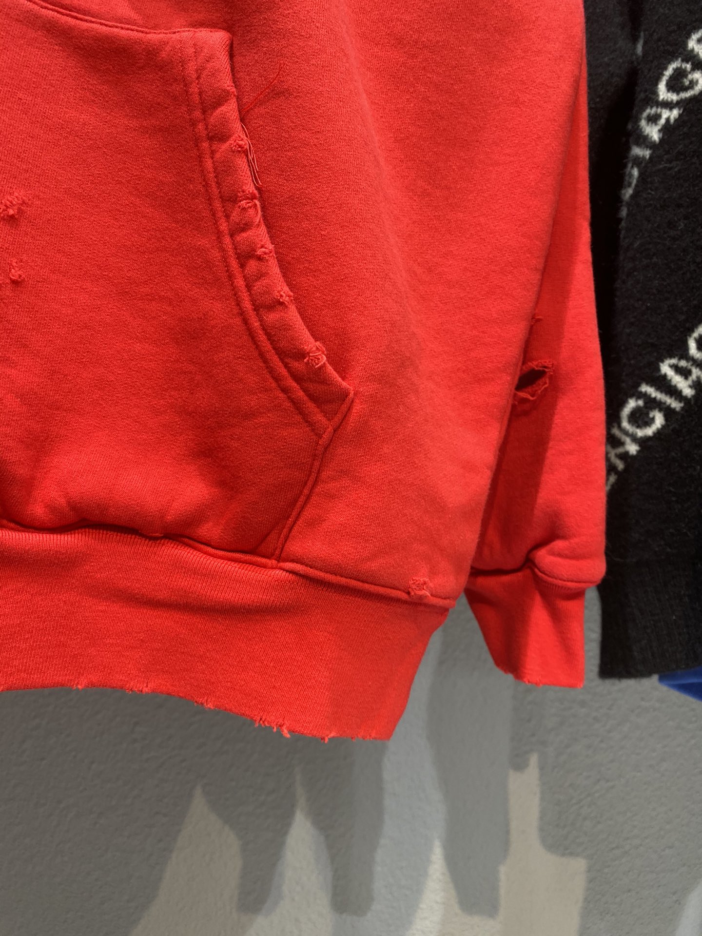 Balenciaga Hoodie Destroyed in Red