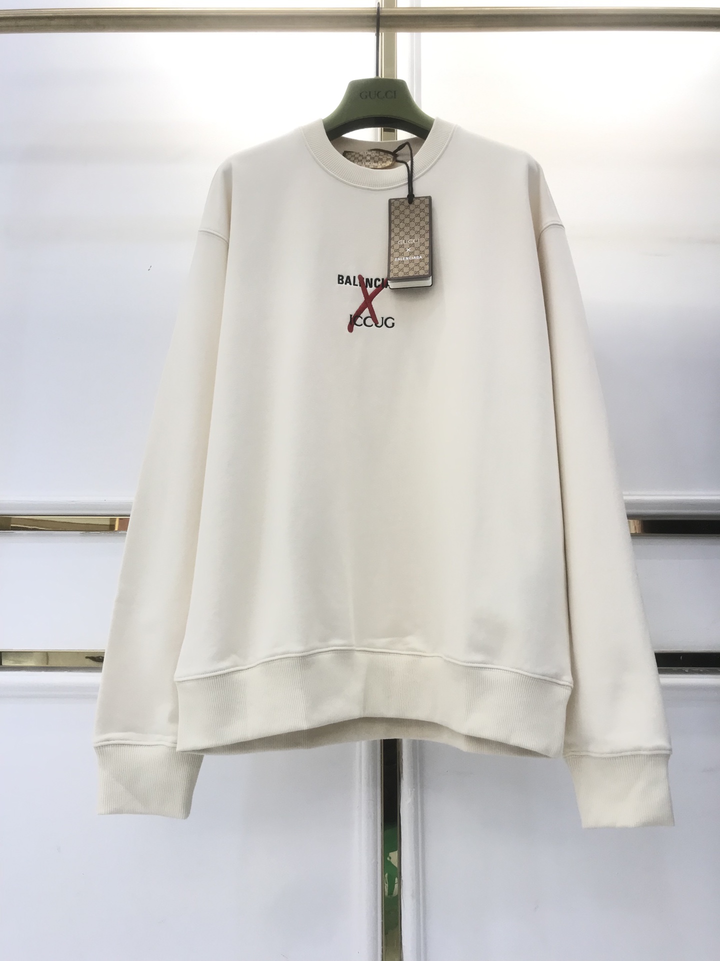 Balenciaga & Gucci Sweatshirt in Cream