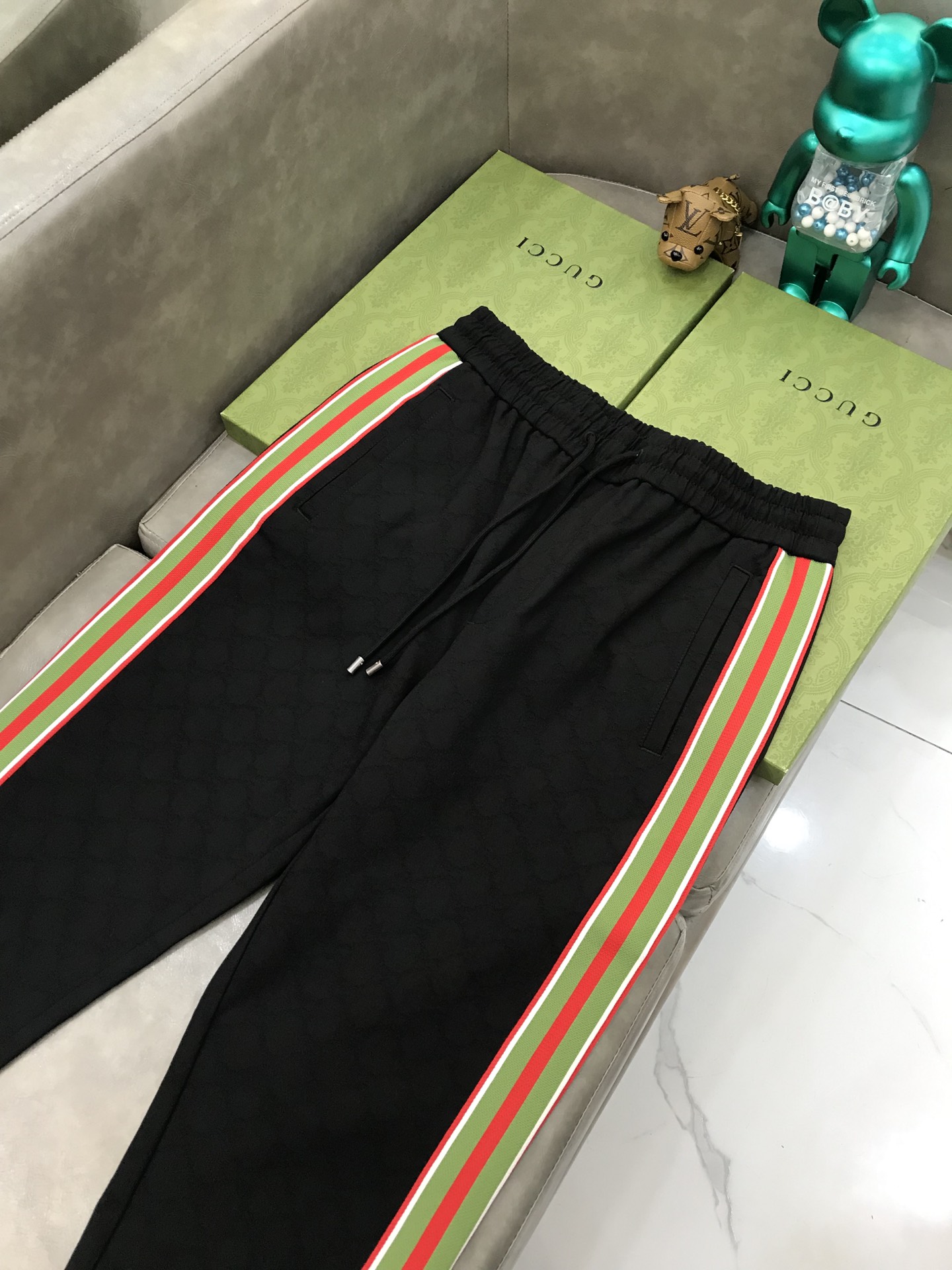 Gucci Pants Wool jersey jogging with Web