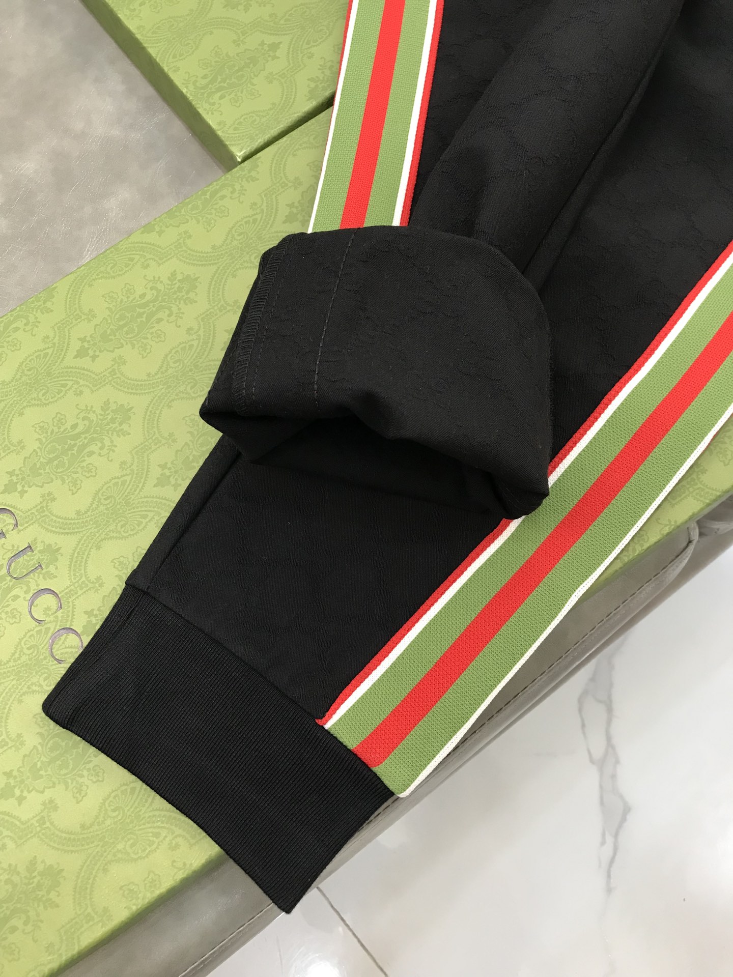 Gucci Pants Wool jersey jogging with Web