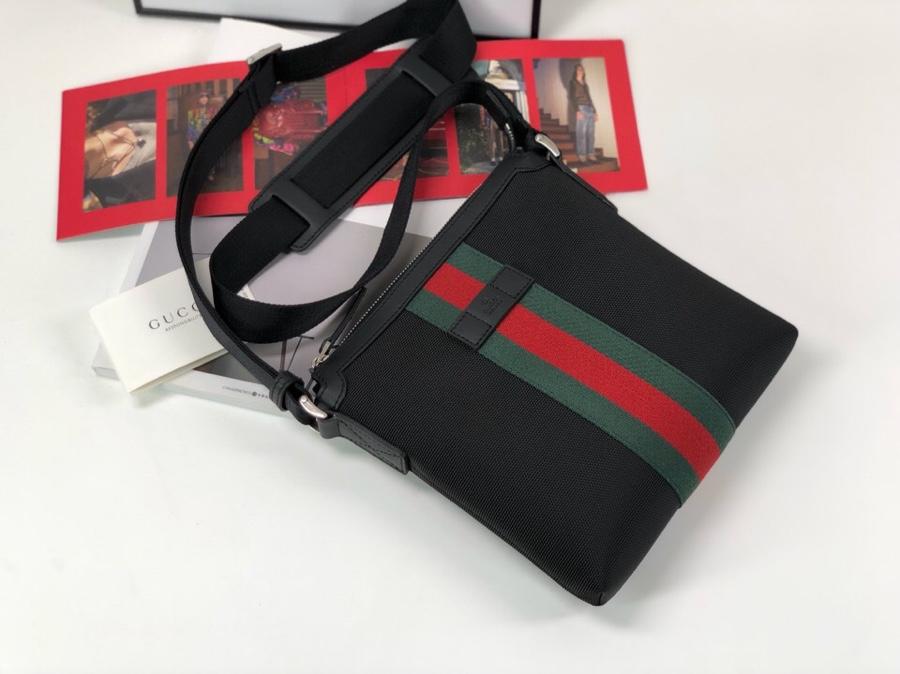 Gucci Perfect Quality thin black canvas sling bag GC06BM029