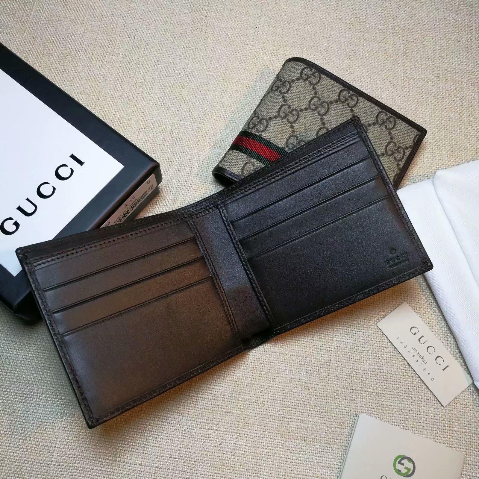 Gucci Perfect Quality small cream brown wallet GC06BM054