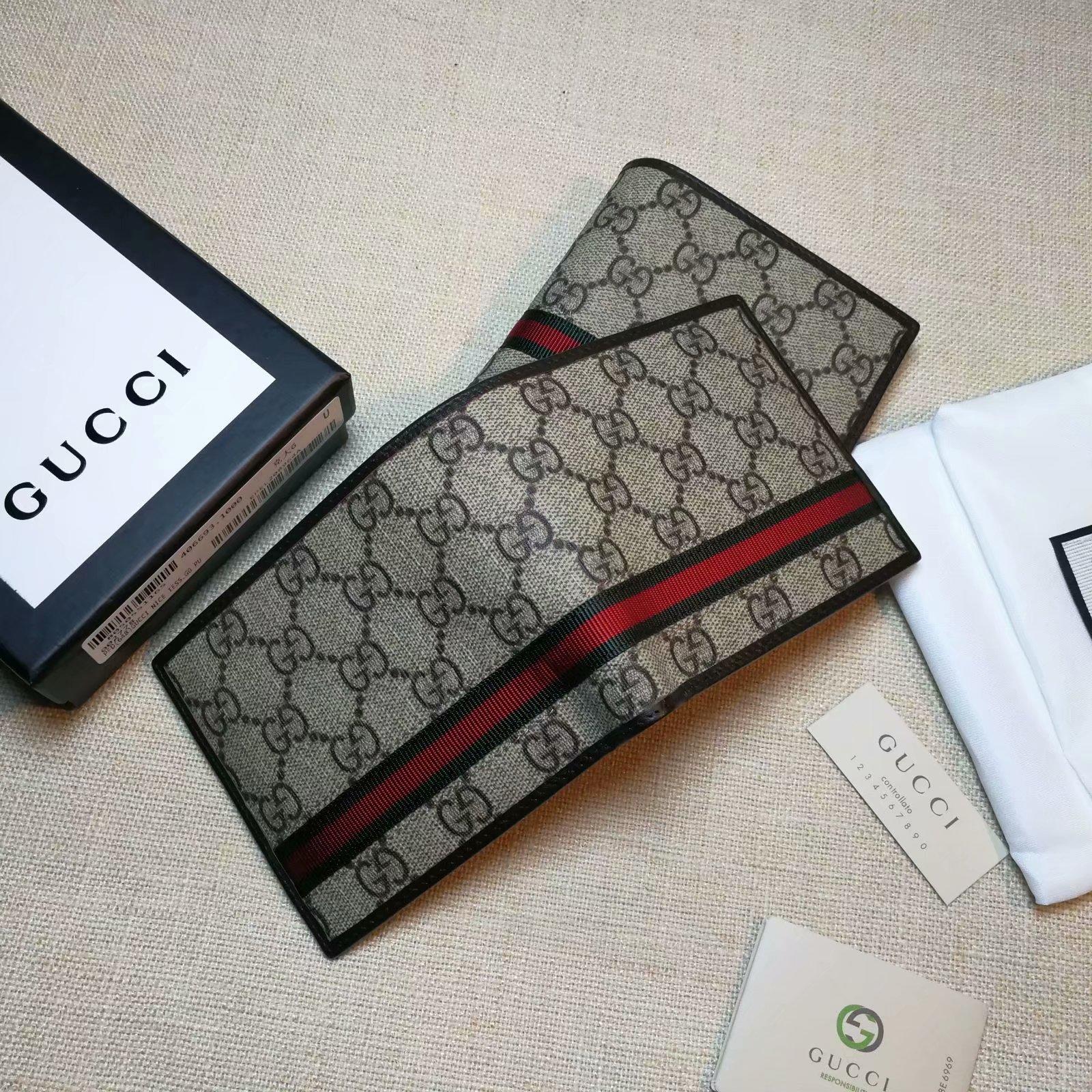 Gucci Perfect Quality small cream brown wallet GC06BM054