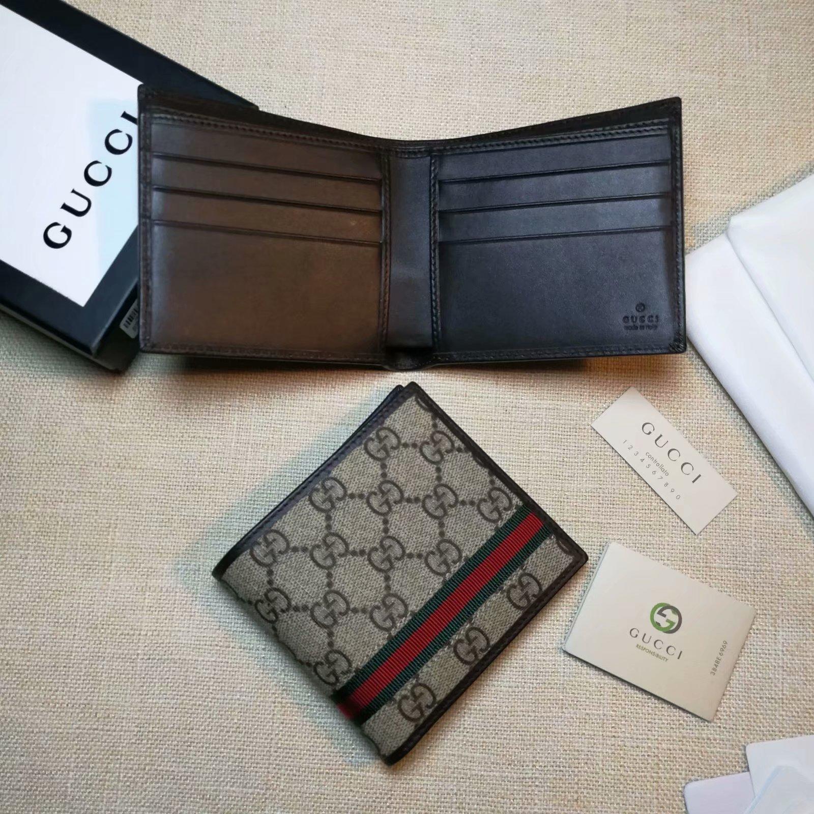 Gucci Perfect Quality small cream brown wallet GC06BM054