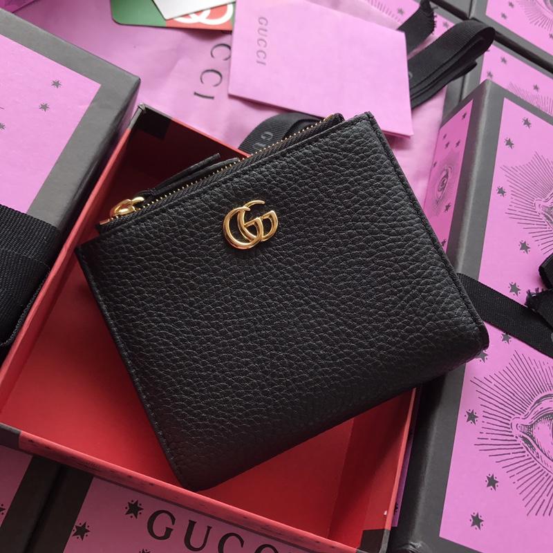 Gucci Perfect Quality small black leather zipped wallet  GC07WM028