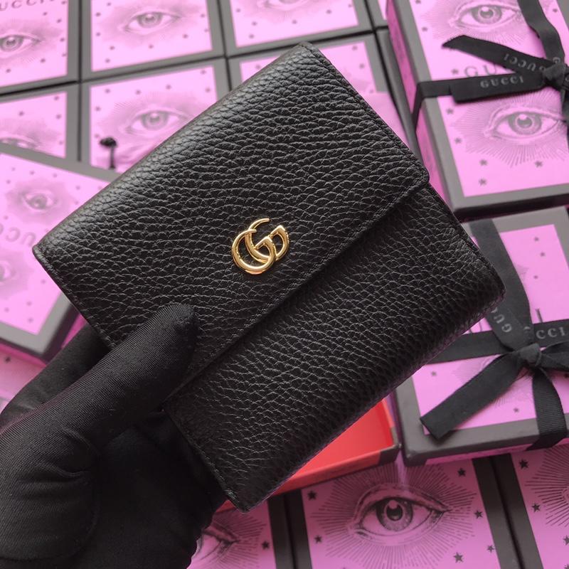 Gucci Perfect Quality small black bumby leather wallet GC07WM022