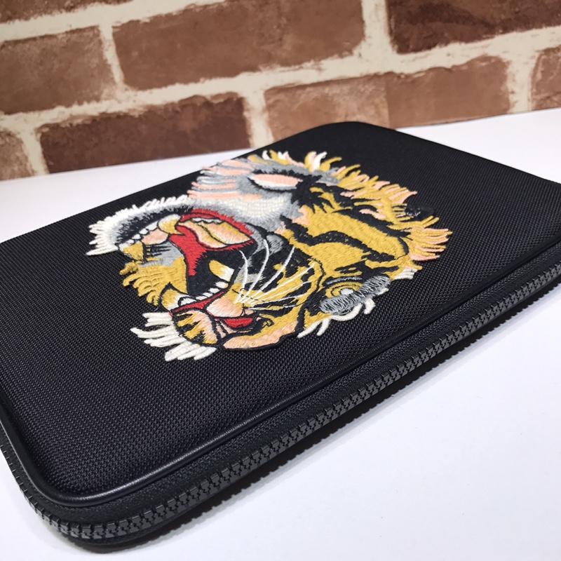 Gucci Perfect Quality roaring tiger black purse GC06BM100