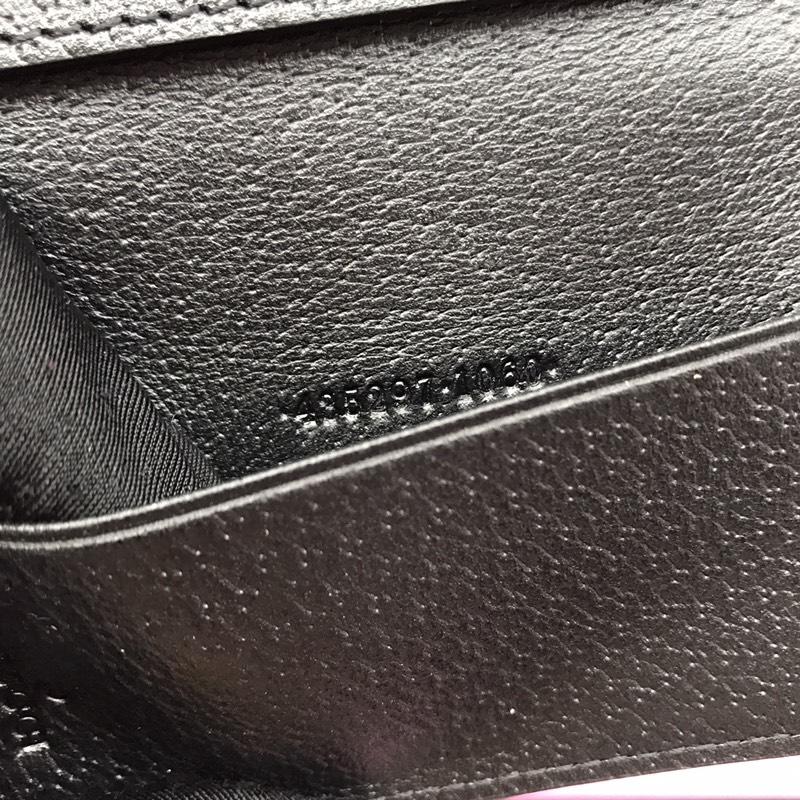 Gucci Perfect Quality plain black leather key pouch  GC07WM007