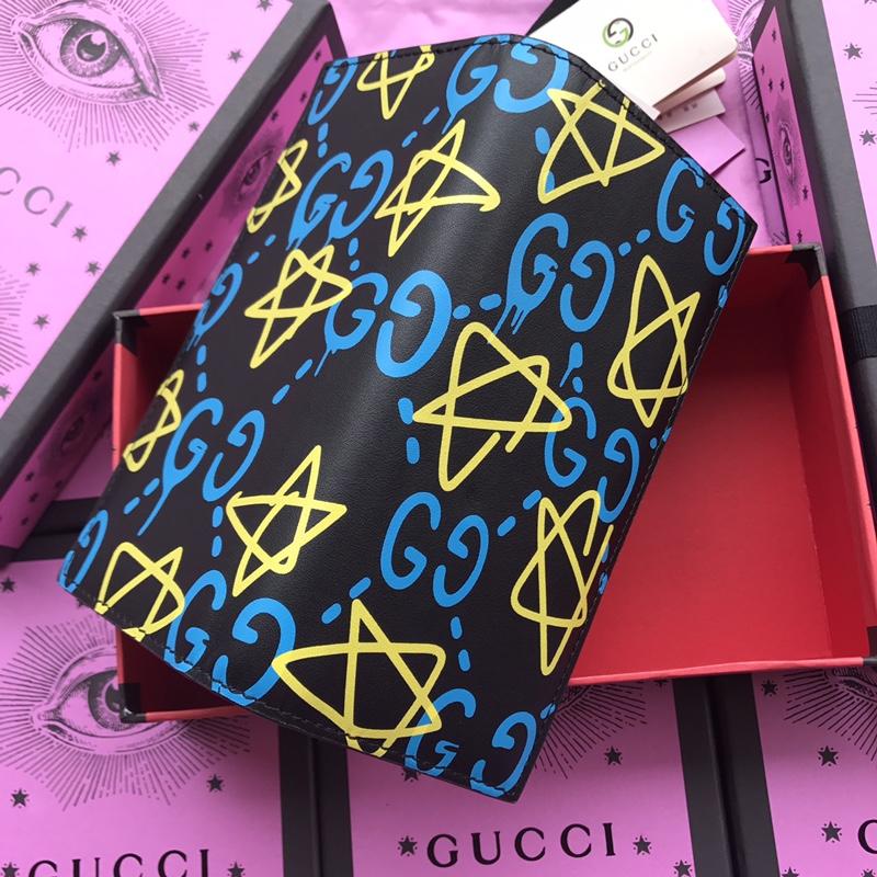 Gucci Perfect Quality large wallet with blue and yellow decorations GC07WM001