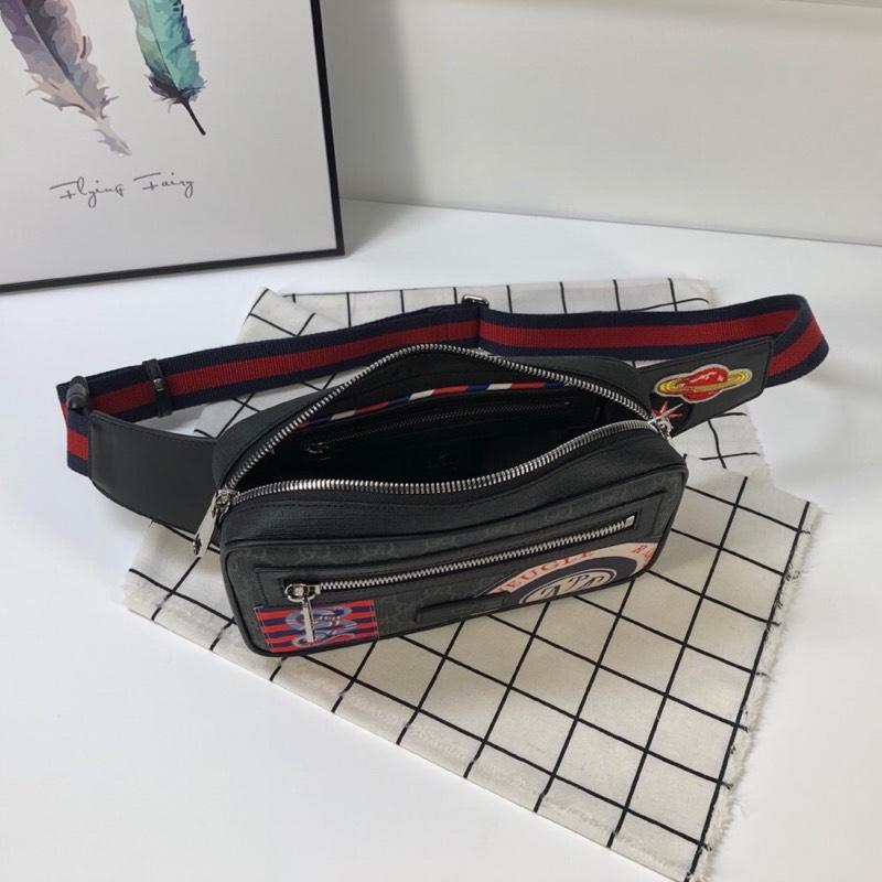 Gucci Perfect Quality graphite waist bag with colorful decorations GC06BM037