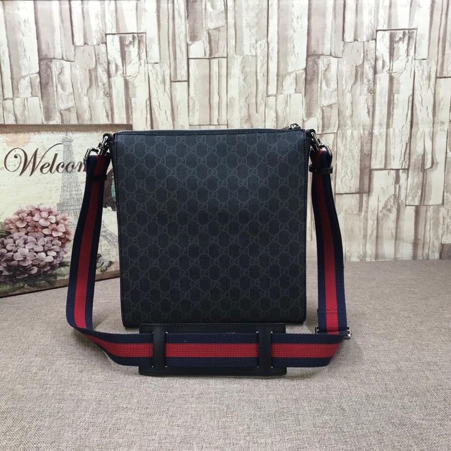 Gucci Perfect Quality graphite colored shoulder bag with colorful logos GC06BM034