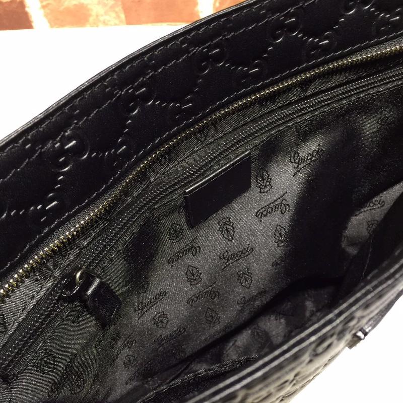 Gucci Perfect Quality flat leather black handbag GC06BM047
