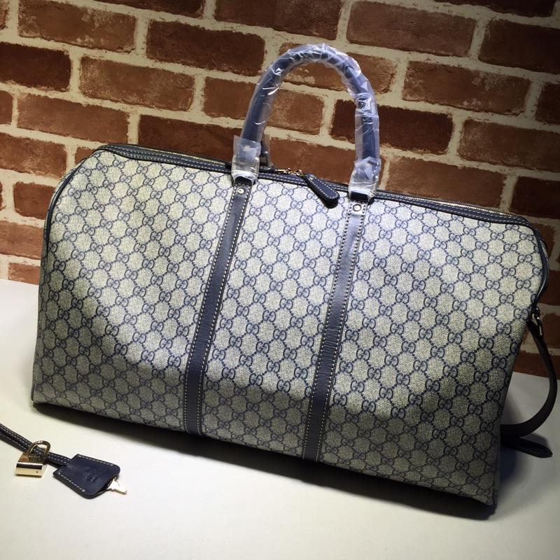 Gucci Perfect Quality cream-navy blue duffel bag  GC06BM147