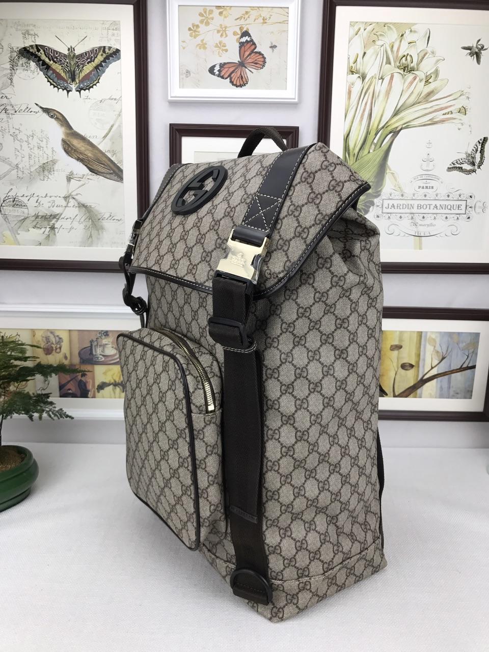 Gucci Perfect Quality brown wide top back pack GC06BM111