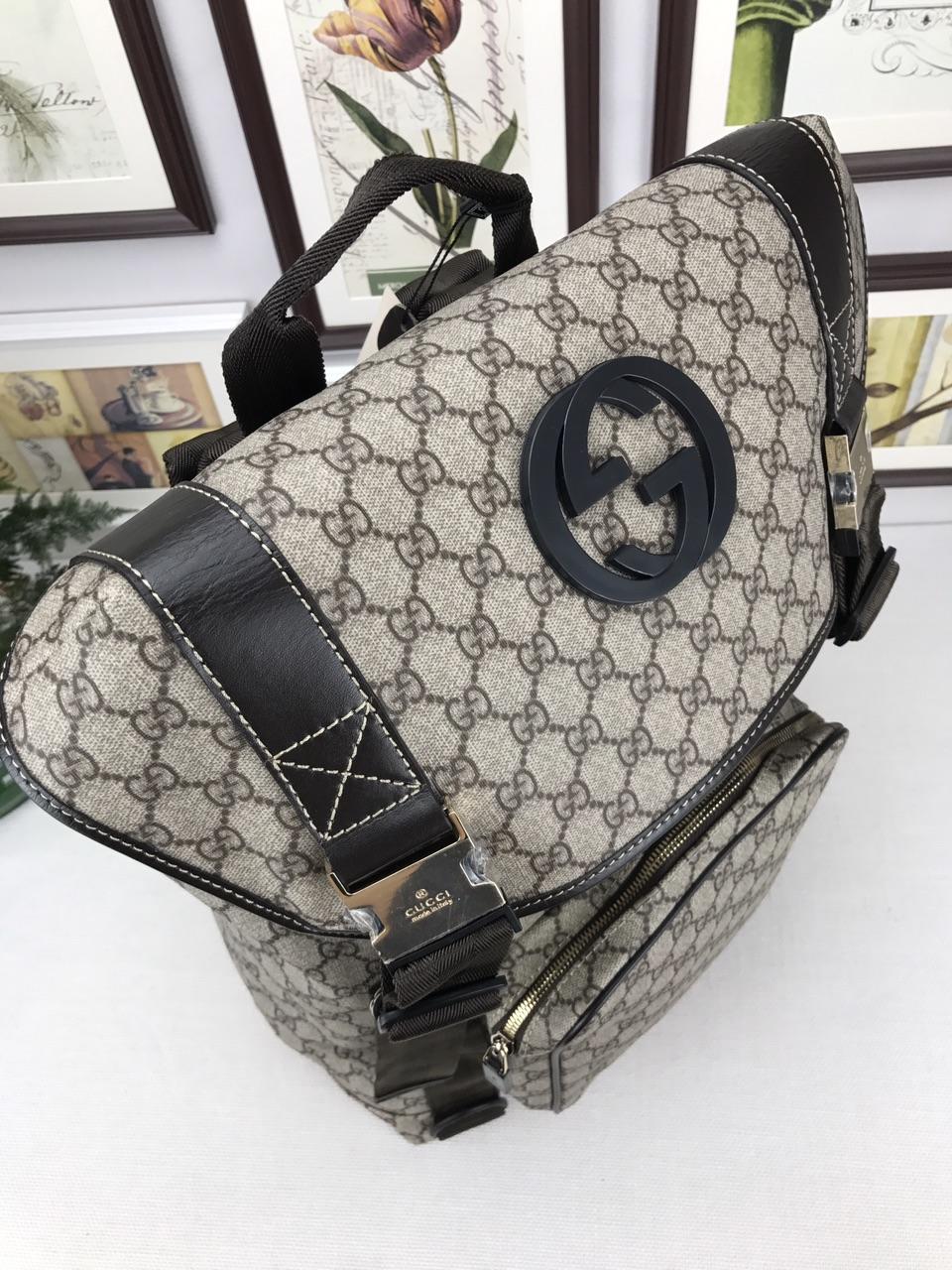 Gucci Perfect Quality brown wide top back pack GC06BM111