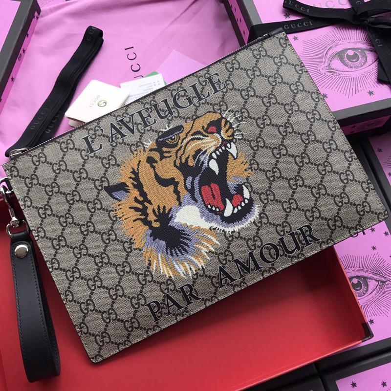 Gucci Perfect Quality brown roaring tiger purse GC07WM040
