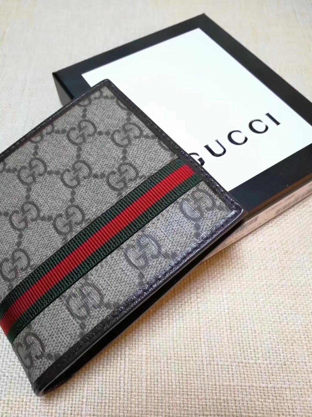 Gucci Perfect Quality brown canvas wallet GC06BM163