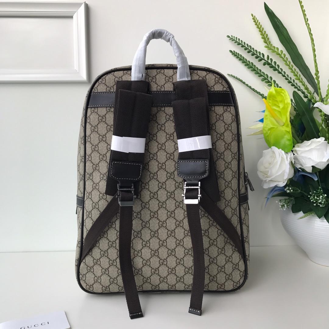 Gucci Perfect Quality brown back pack with black trims and straps GC06BM117