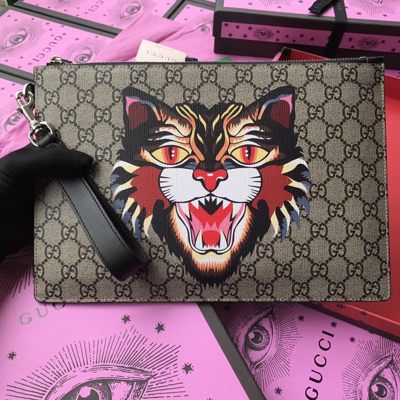 Gucci Perfect Quality brown angry cat purse GC07WM044