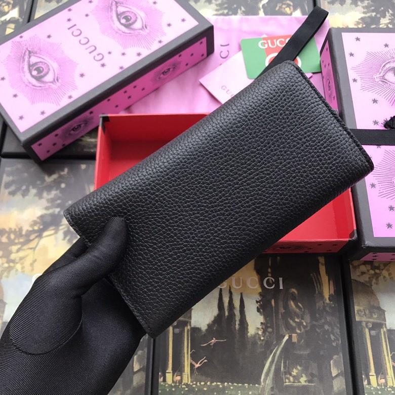 Gucci Perfect Quality blind for love black leather wallet  GC07WM030