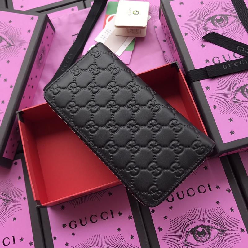 Gucci Perfect Quality black zipped leather wallet GC07WM024