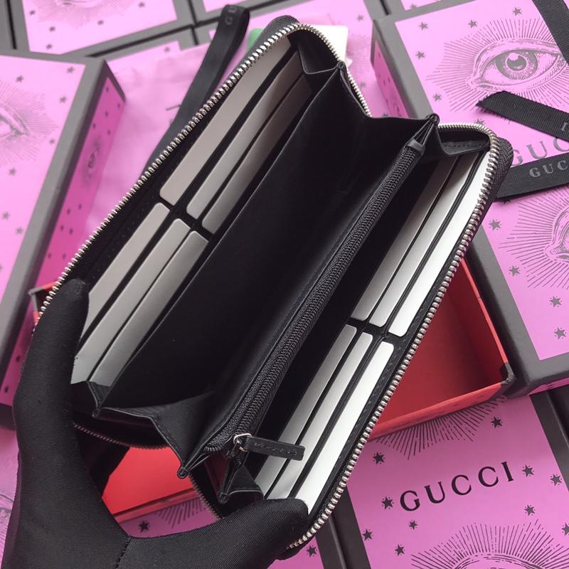 Gucci Perfect Quality black zipped leather wallet GC07WM024