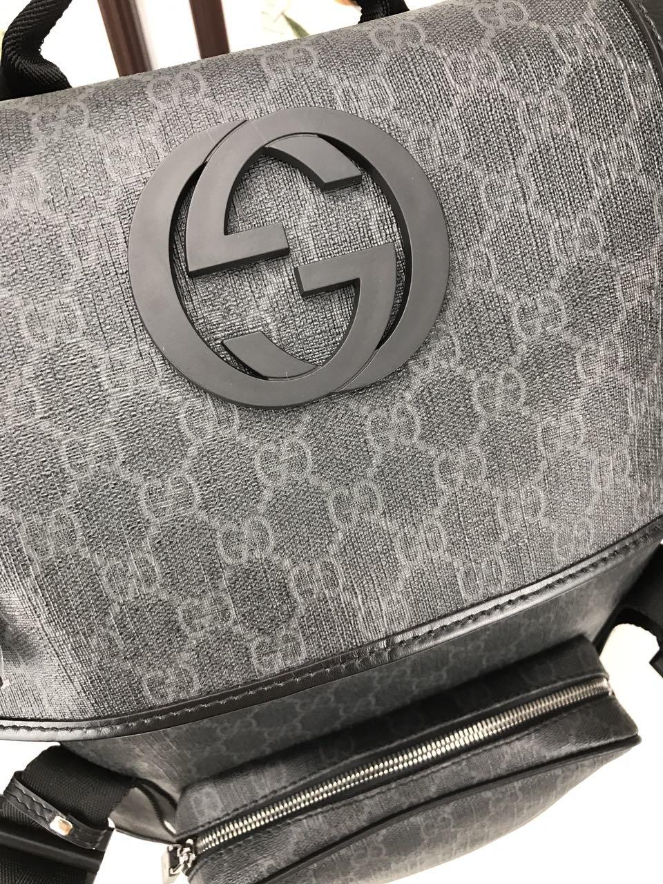 Gucci Perfect Quality black wide top back pack GC06BM112
