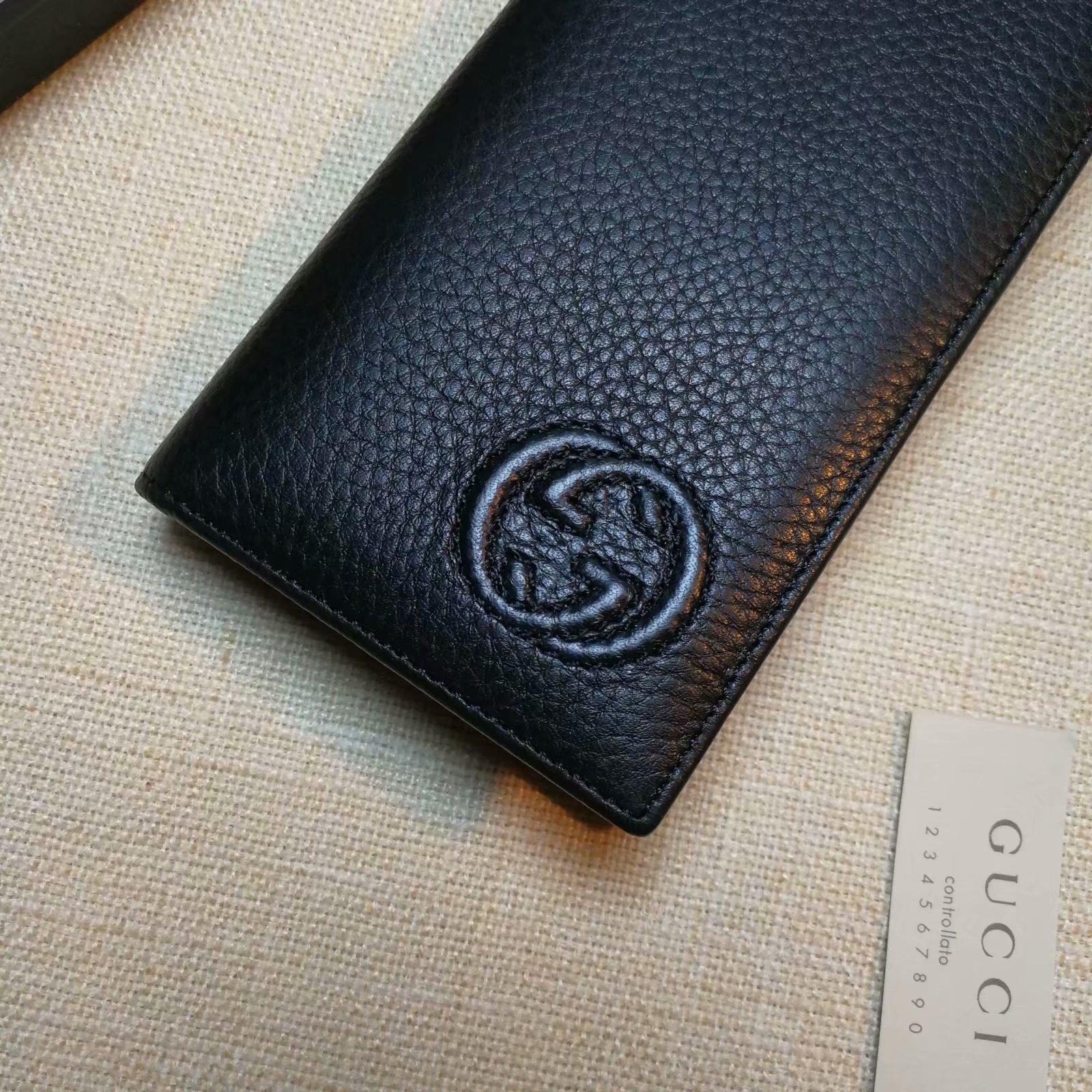 Gucci Perfect Quality black leather wallet GC06BM058