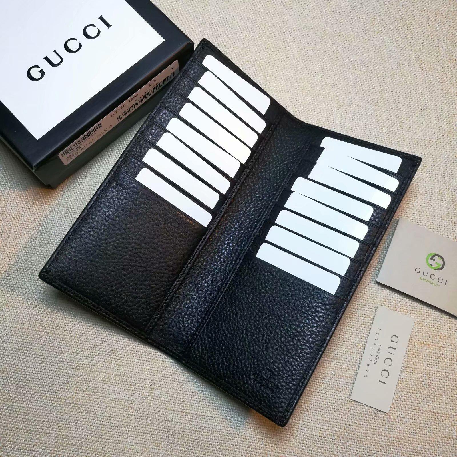 Gucci Perfect Quality black leather wallet GC06BM058
